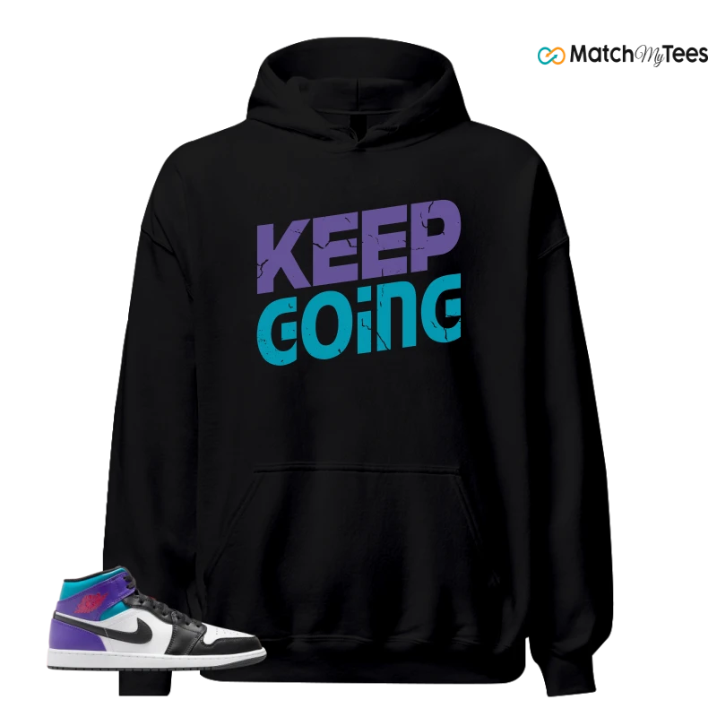 NIKE JORDAN 1 MID GRAPE SNEAKER Matching Tees hoodie