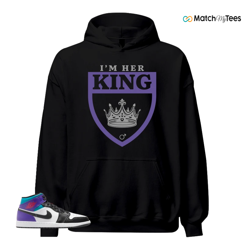 NIKE JORDAN 1 MID GRAPE SNEAKER Matching Tees hoodie