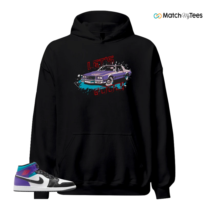 NIKE JORDAN 1 MID GRAPE SNEAKER Matching Tees hoodie