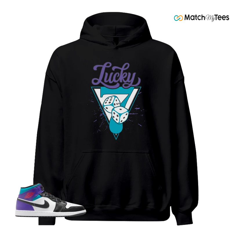 NIKE JORDAN 1 MID GRAPE SNEAKER Matching Tees hoodie