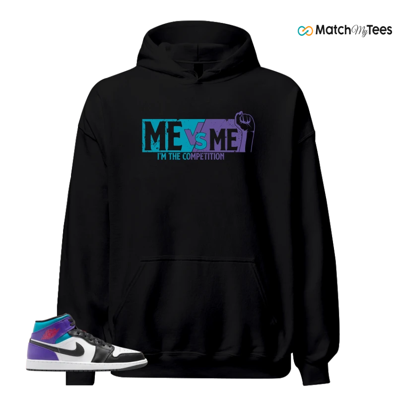 NIKE JORDAN 1 MID GRAPE SNEAKER Matching Tees hoodie
