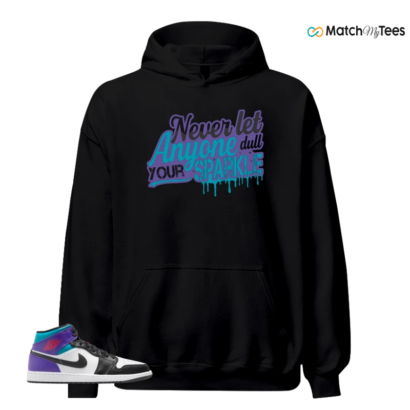 NIKE JORDAN 1 MID GRAPE SNEAKER Matching Tees hoodie