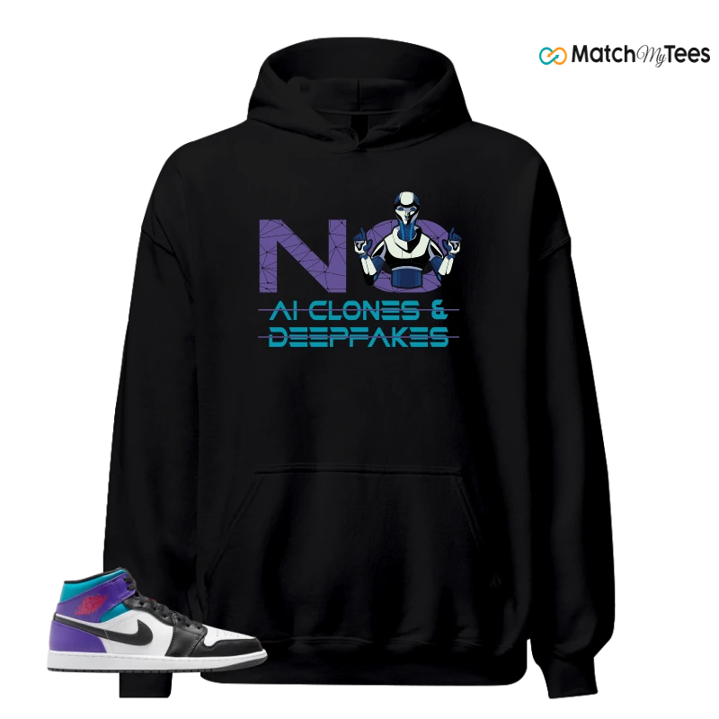 NIKE JORDAN 1 MID GRAPE SNEAKER Matching Tees hoodie