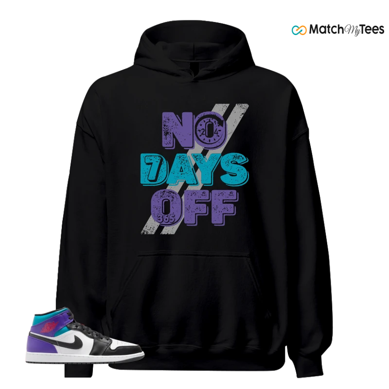 NIKE JORDAN 1 MID GRAPE SNEAKER Matching Tees hoodie