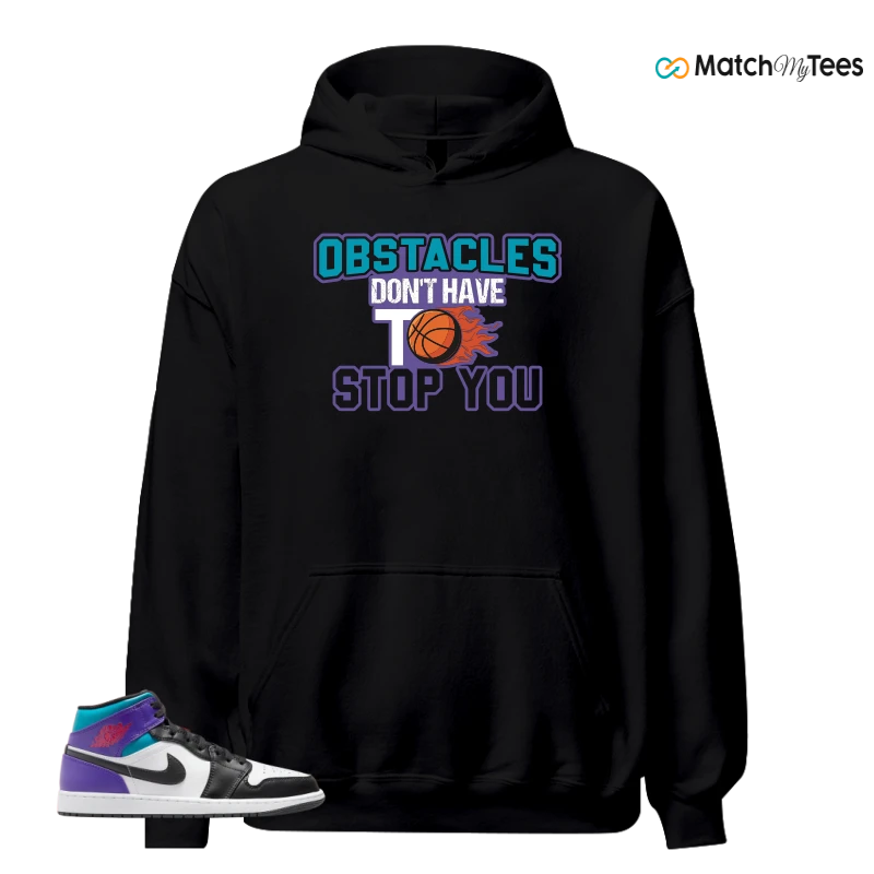 NIKE JORDAN 1 MID GRAPE SNEAKER Matching Tees hoodie