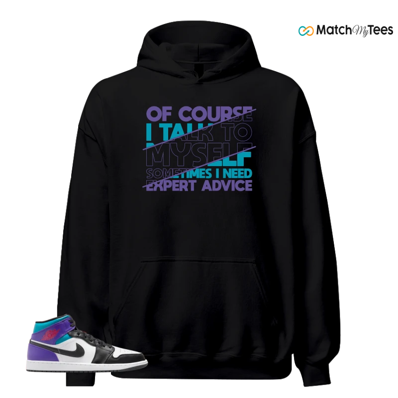 NIKE JORDAN 1 MID GRAPE SNEAKER Matching Tees hoodie