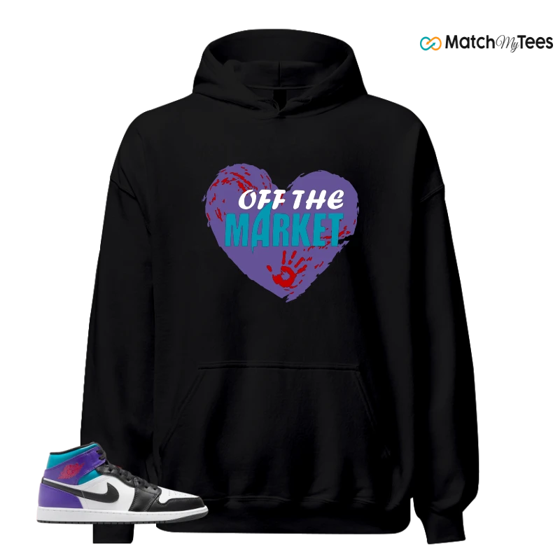 NIKE JORDAN 1 MID GRAPE SNEAKER Matching Tees hoodie