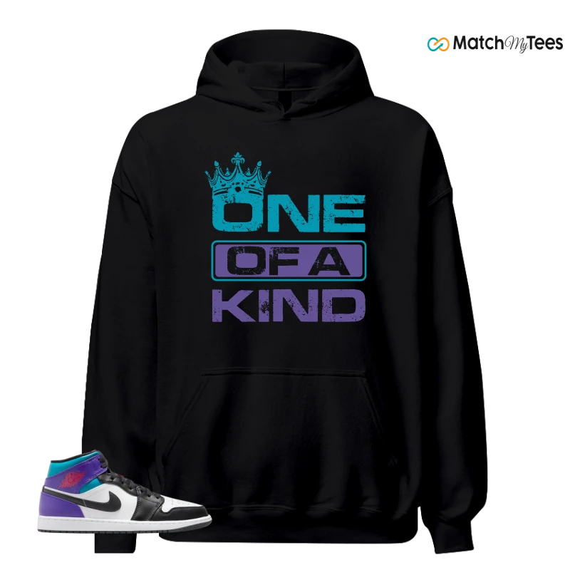 NIKE JORDAN 1 MID GRAPE SNEAKER Matching Tees hoodie