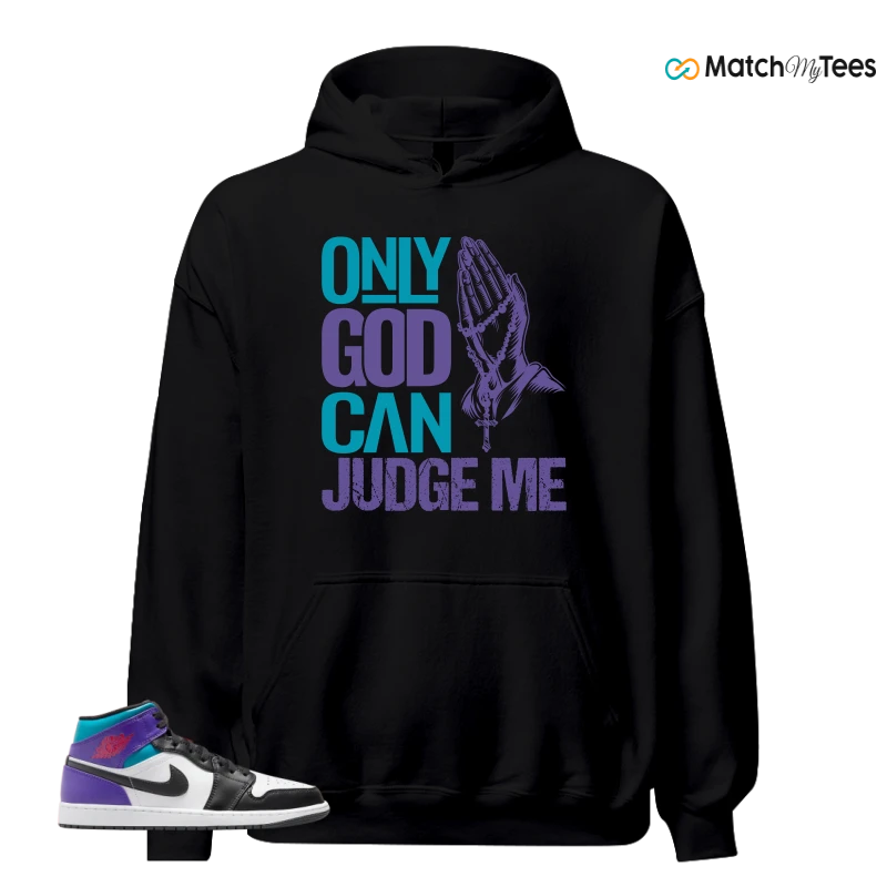 NIKE JORDAN 1 MID GRAPE SNEAKER Matching Tees hoodie