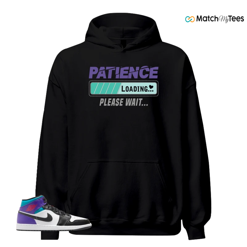NIKE JORDAN 1 MID GRAPE SNEAKER Matching Tees hoodie