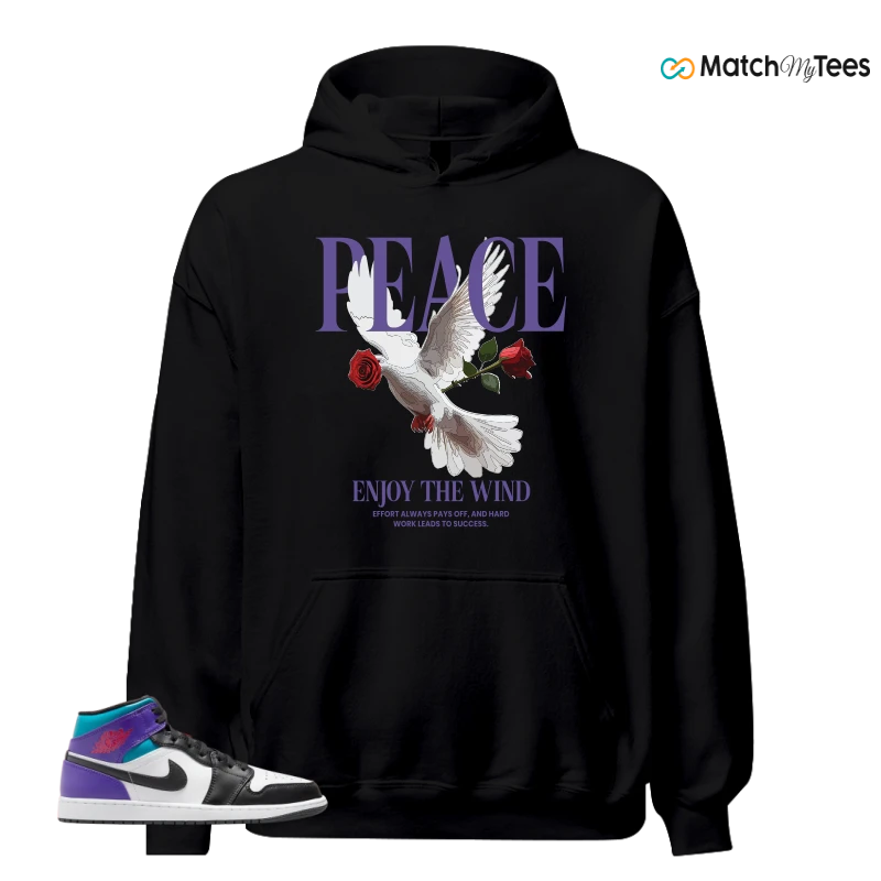 NIKE JORDAN 1 MID GRAPE SNEAKER Matching Tees hoodie