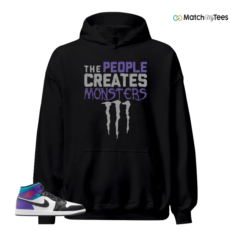 NIKE JORDAN 1 MID GRAPE SNEAKER Matching Tees hoodie