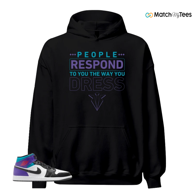 NIKE JORDAN 1 MID GRAPE SNEAKER Matching Tees hoodie