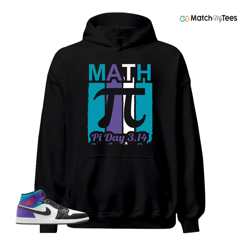 NIKE JORDAN 1 MID GRAPE SNEAKER Matching Tees hoodie