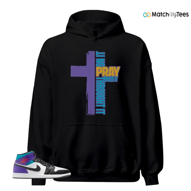 NIKE JORDAN 1 MID GRAPE SNEAKER Matching Tees hoodie