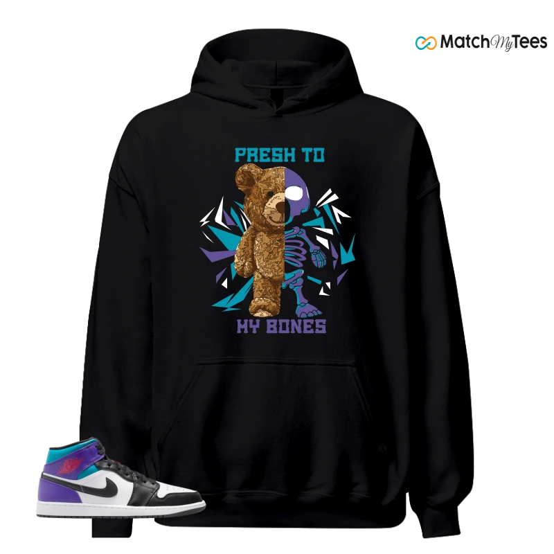 NIKE JORDAN 1 MID GRAPE SNEAKER Matching Tees hoodie
