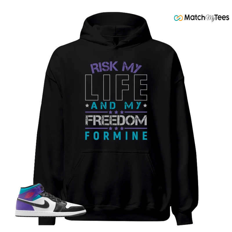 NIKE JORDAN 1 MID GRAPE SNEAKER Matching Tees hoodie