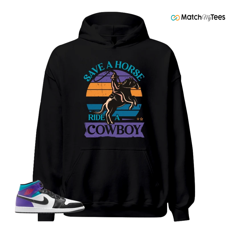 NIKE JORDAN 1 MID GRAPE SNEAKER Matching Tees hoodie