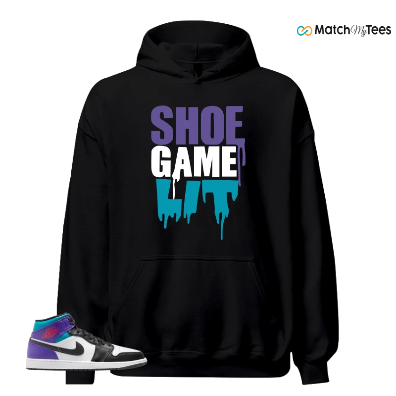 Shoe Game Lit Black matching Hoodie Hoodie