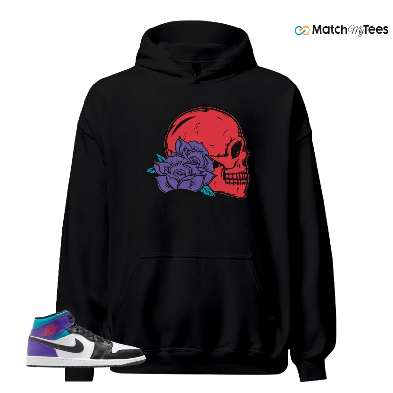 NIKE JORDAN 1 MID GRAPE SNEAKER Matching Tees hoodie