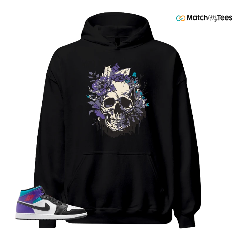 NIKE JORDAN 1 MID GRAPE SNEAKER Matching Tees hoodie