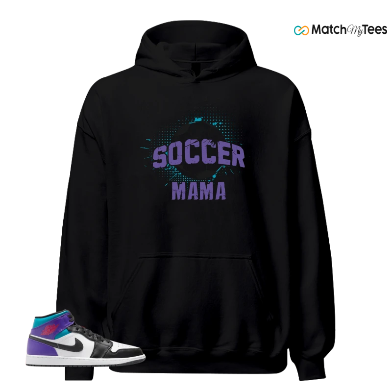 NIKE JORDAN 1 MID GRAPE SNEAKER Matching Tees hoodie