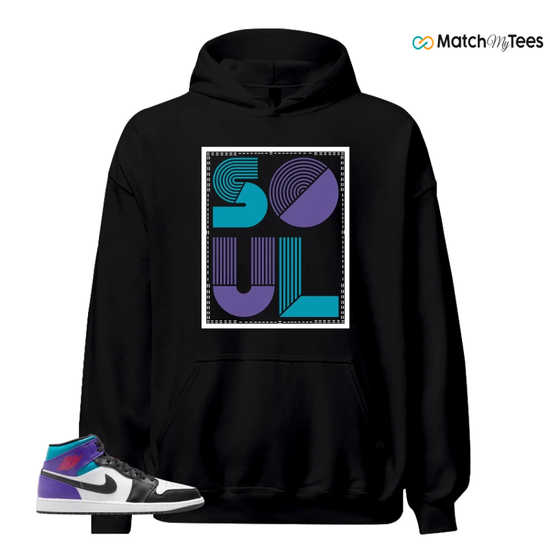 NIKE JORDAN 1 MID GRAPE SNEAKER Matching Tees hoodie