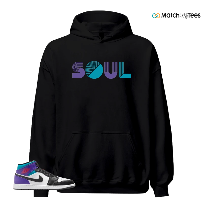 NIKE JORDAN 1 MID GRAPE SNEAKER Matching Tees hoodie