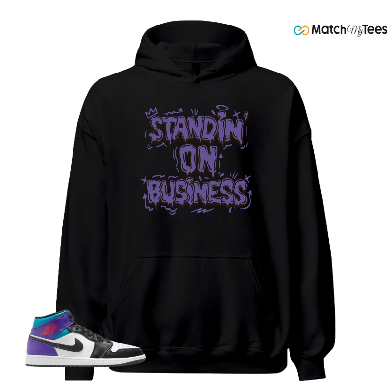 NIKE JORDAN 1 MID GRAPE SNEAKER Matching Tees hoodie