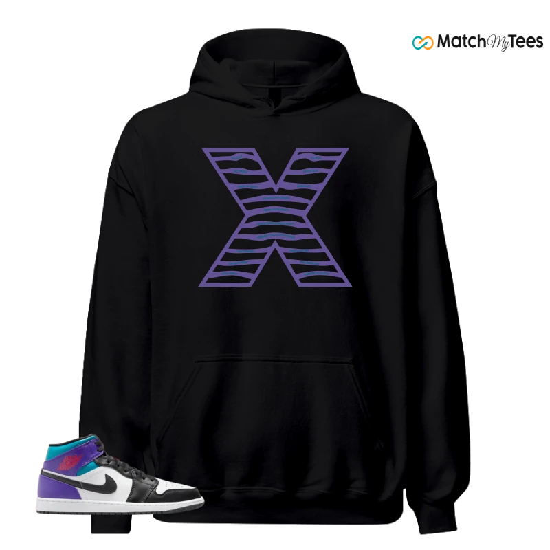 NIKE JORDAN 1 MID GRAPE SNEAKER Matching Tees hoodie