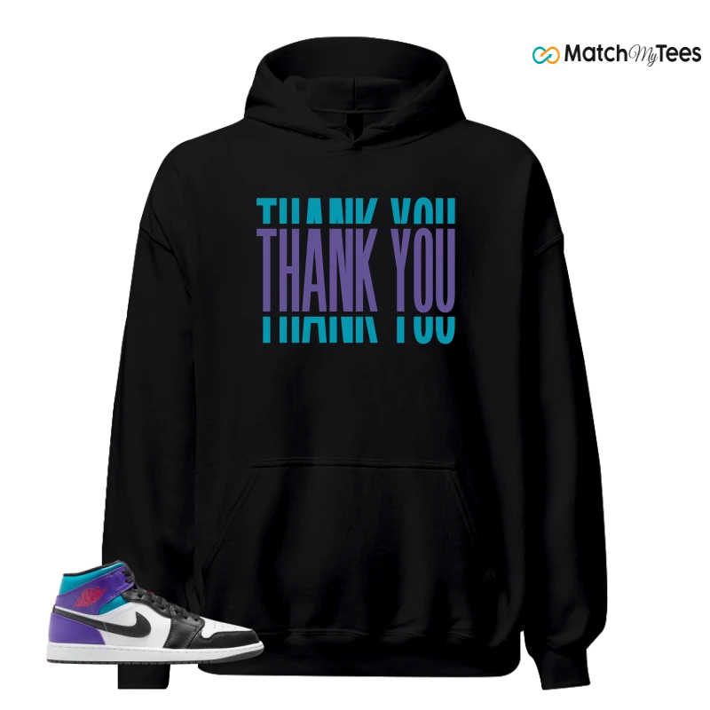 NIKE JORDAN 1 MID GRAPE SNEAKER Matching Tees hoodie