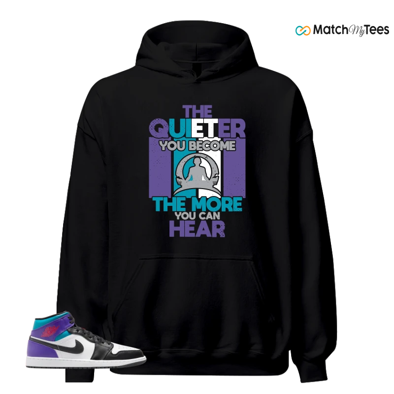 NIKE JORDAN 1 MID GRAPE SNEAKER Matching Tees hoodie