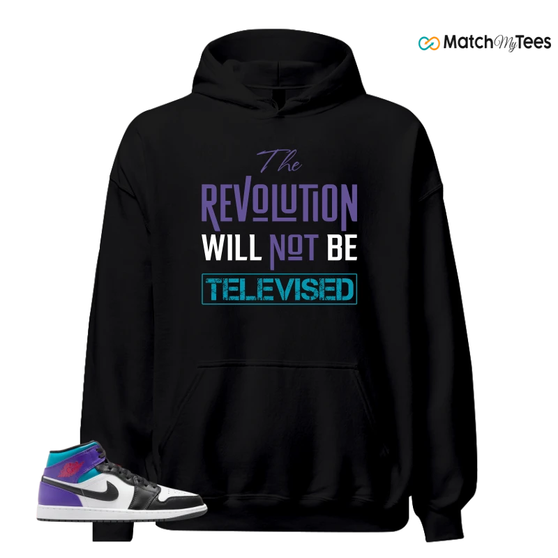 NIKE JORDAN 1 MID GRAPE SNEAKER Matching Tees hoodie