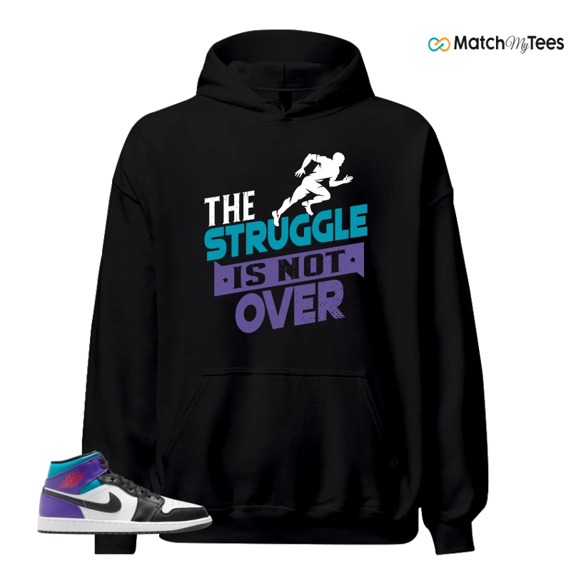 NIKE JORDAN 1 MID GRAPE SNEAKER Matching Tees hoodie
