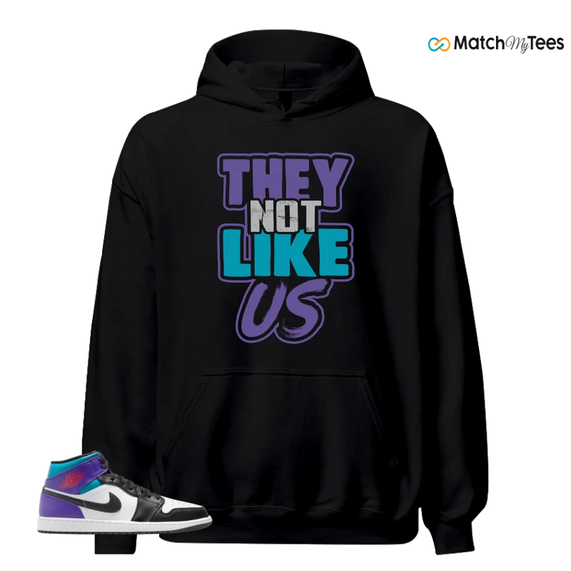 NIKE JORDAN 1 MID GRAPE SNEAKER Matching Tees hoodie