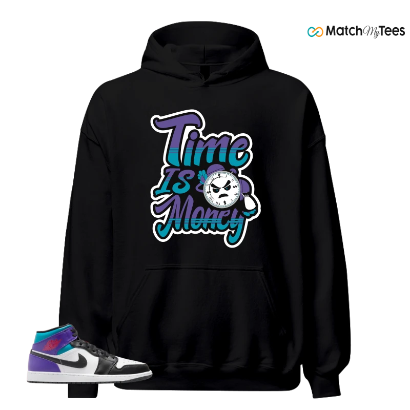 NIKE JORDAN 1 MID GRAPE SNEAKER Matching Tees hoodie