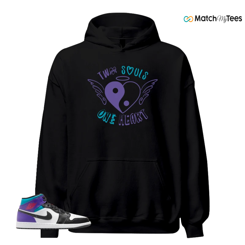 NIKE JORDAN 1 MID GRAPE SNEAKER Matching Tees hoodie