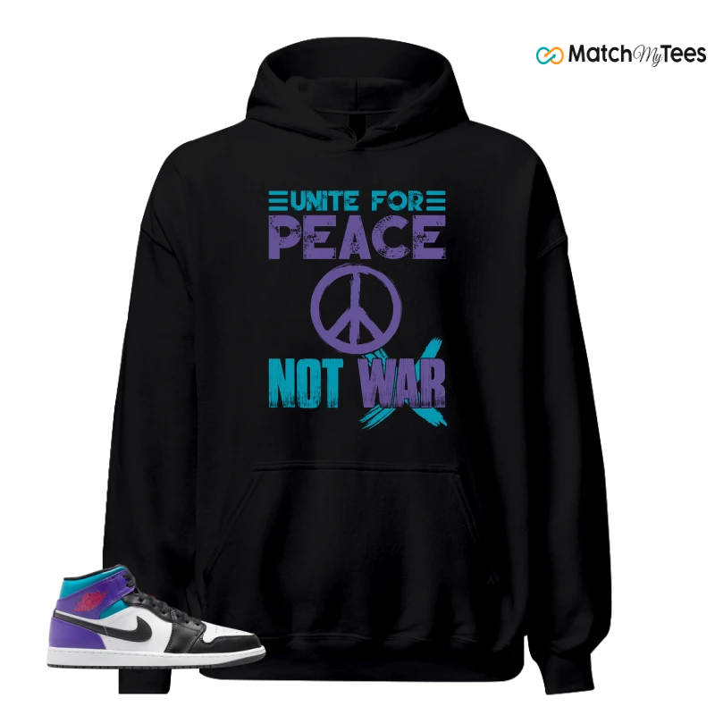 NIKE JORDAN 1 MID GRAPE SNEAKER Matching Tees hoodie