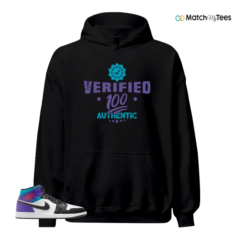 NIKE JORDAN 1 MID GRAPE SNEAKER Matching Tees hoodie
