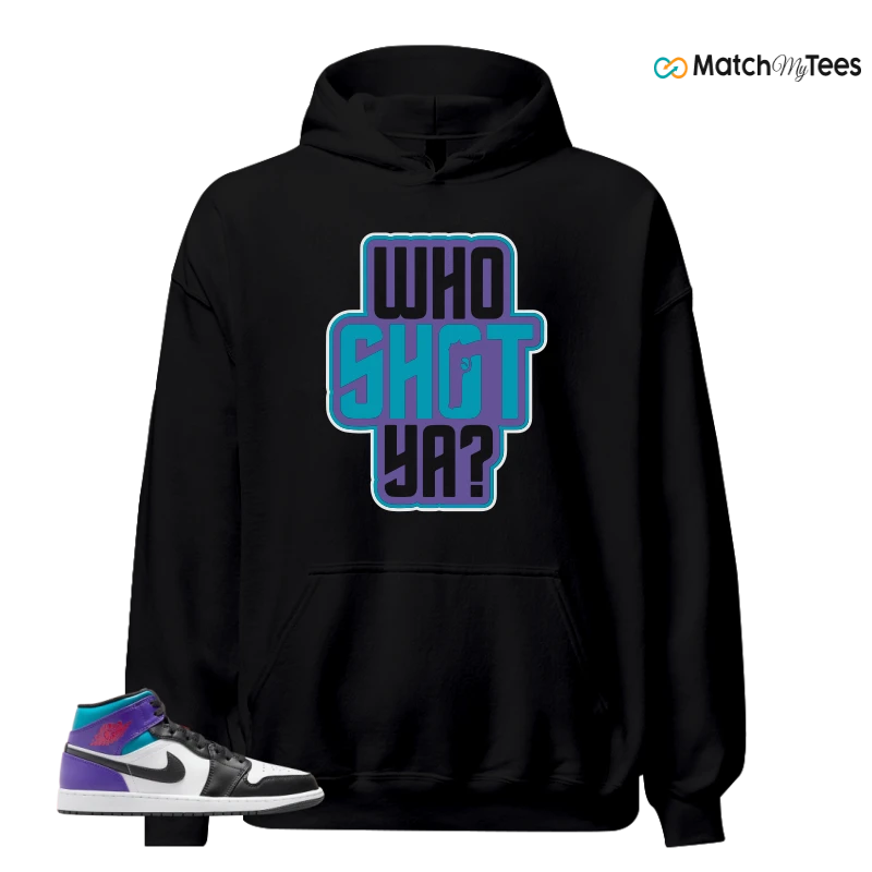 NIKE JORDAN 1 MID GRAPE SNEAKER Matching Tees hoodie