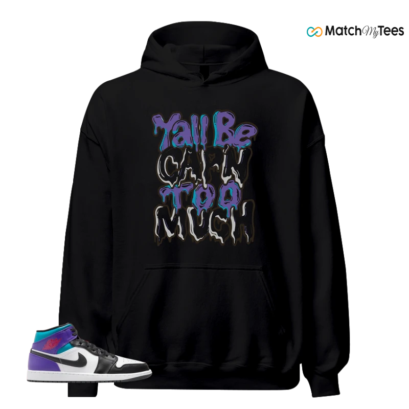 NIKE JORDAN 1 MID GRAPE SNEAKER Matching Tees hoodie