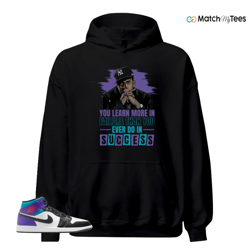 NIKE JORDAN 1 MID GRAPE SNEAKER Matching Tees hoodie