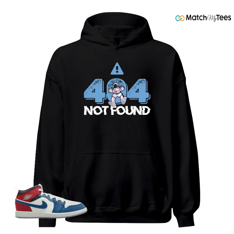 NIKE JORDAN 1 MID TRUE BLUE VARSITY RED (PS) SNEAKER Matching Tees hoodie