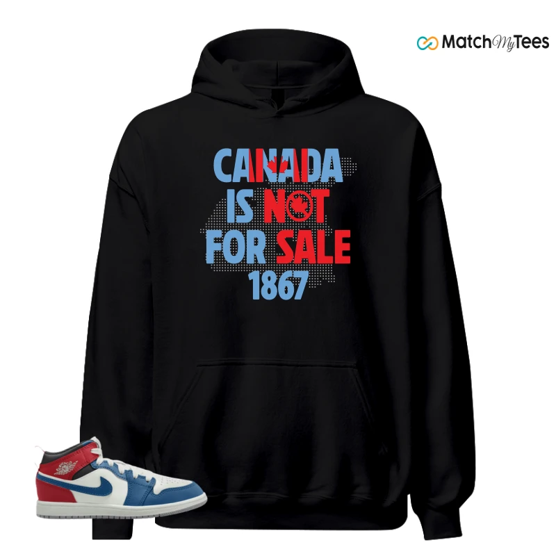 NIKE JORDAN 1 MID TRUE BLUE VARSITY RED (PS) SNEAKER Matching Tees hoodie