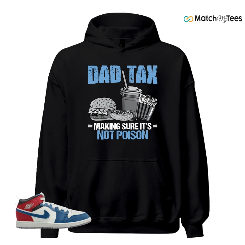 NIKE JORDAN 1 MID TRUE BLUE VARSITY RED (PS) SNEAKER Matching Tees hoodie