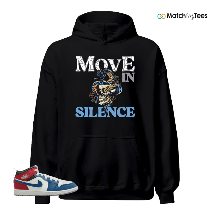 NIKE JORDAN 1 MID TRUE BLUE VARSITY RED (PS) SNEAKER Matching Tees hoodie