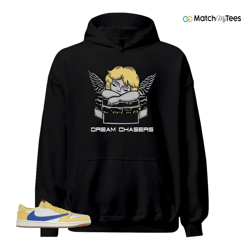 NIKE JORDAN 1 RETRO LOW OG SP TRAVIS SCOTT CANARY (WOMEN'S) SNEAKER Matching Tees hoodie