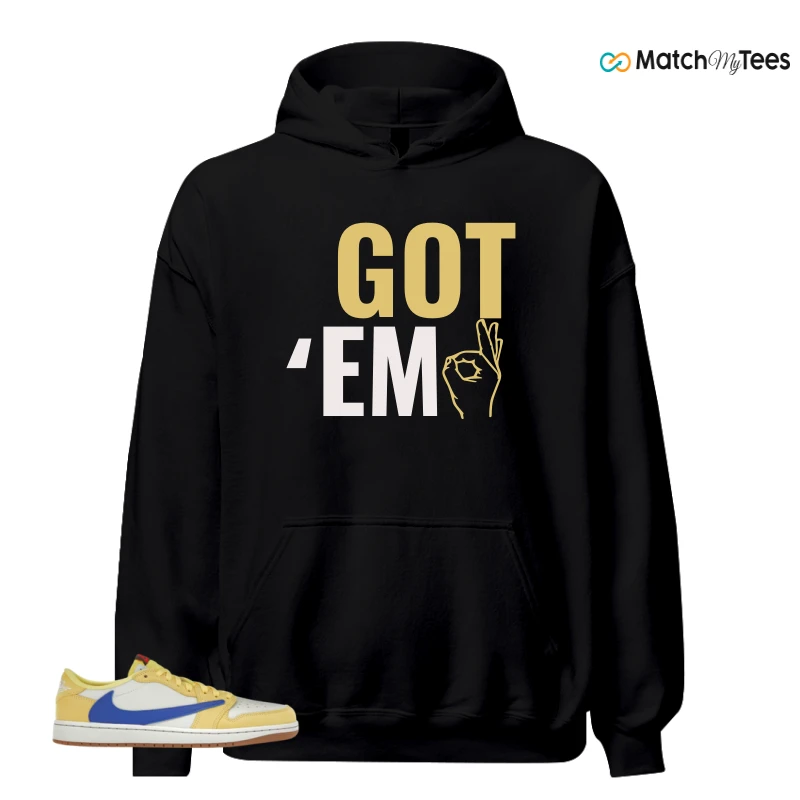 NIKE JORDAN 1 RETRO LOW OG SP TRAVIS SCOTT CANARY (WOMEN'S) SNEAKER Matching Tees hoodie