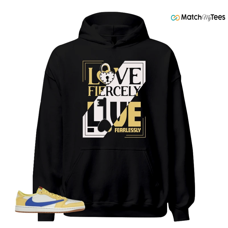 NIKE JORDAN 1 RETRO LOW OG SP TRAVIS SCOTT CANARY (WOMEN'S) SNEAKER Matching Tees hoodie