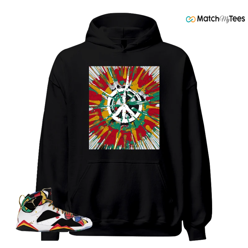 NIKE JORDAN 7 RETRO MIRO (2026) SNEAKER/WHITE/METALLIC GOLD/SPORT RED/VARSITY ROYAL matching Hoodie